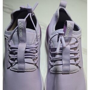 Clove Purple Solid Low Top Drawstring Women's Athletic Sneakers Logo